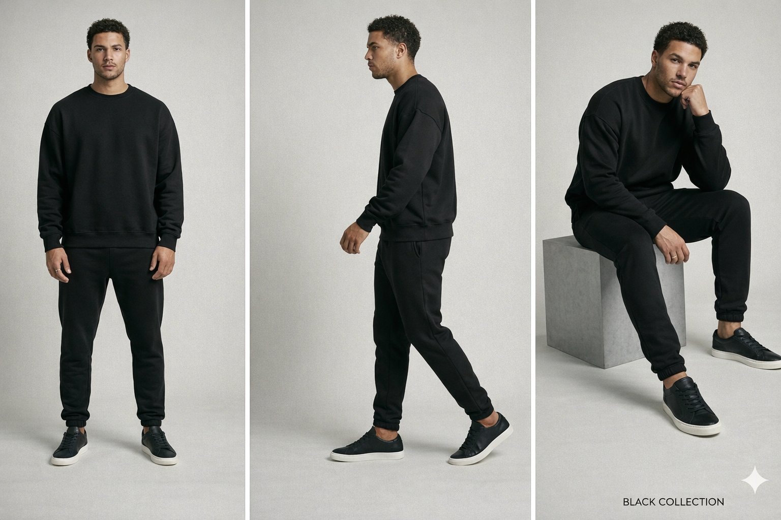 Black Sweatshirt Tracksuit